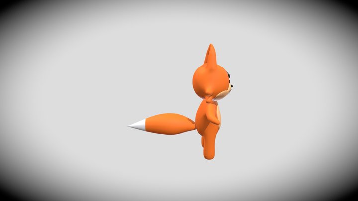 Toon fox 3D Model
