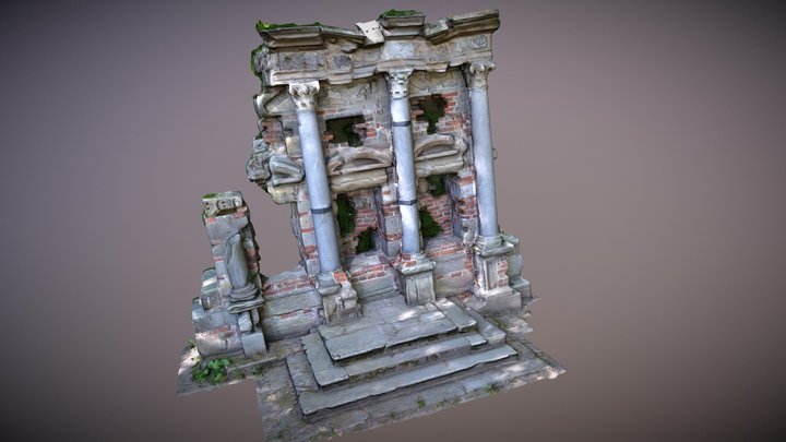 Small ruin from castle ground 3D Model