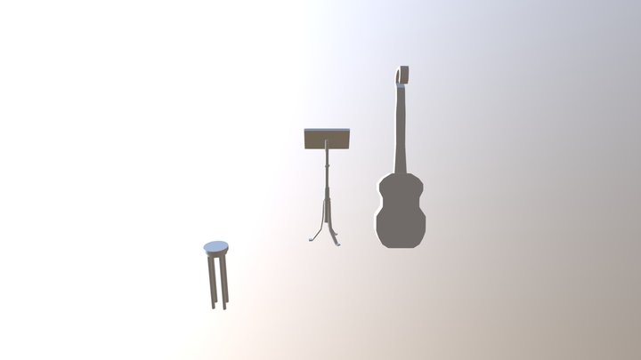 Music Pieces 3D Model