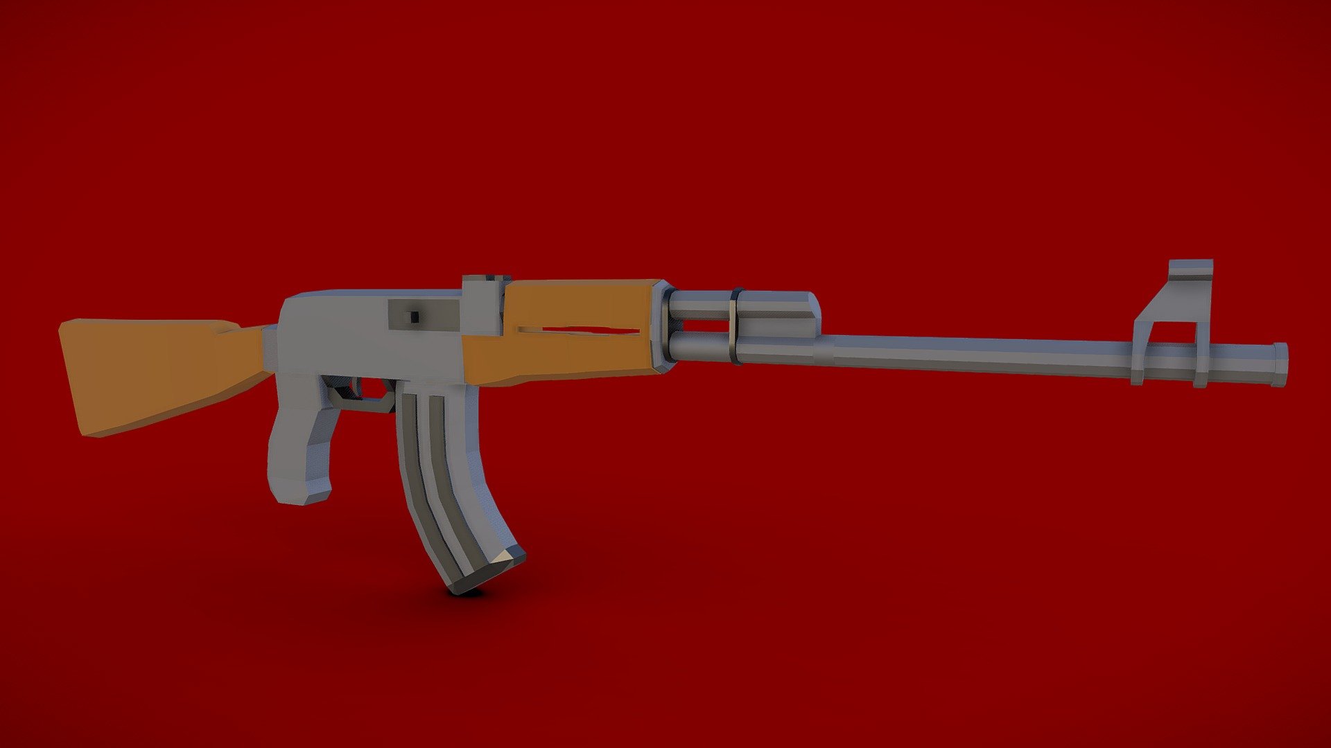 Low-poly AK-47