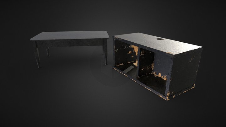 Table and Drawer 3D Model