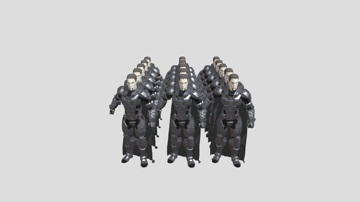 General Zod Small Army 3D Model