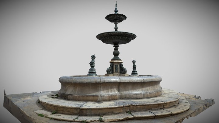 Fuente de la Plaza de la Iglesia, Ibi / Fountain 3D Model