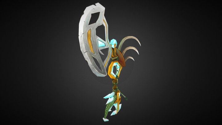 Stylized Druid Axe - World of Warcraft 3D Model