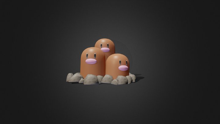 Dugtrio 3D Model