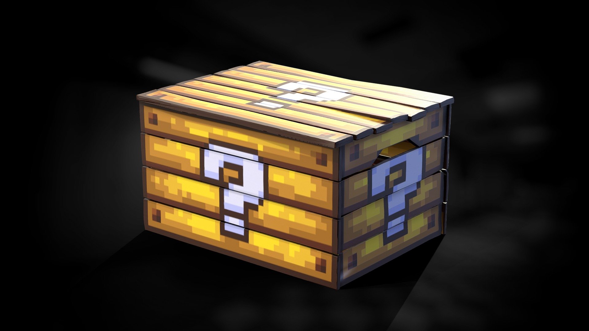 Pixel Wooden Box Download Free 3D model by Liam Moffitt (divadan