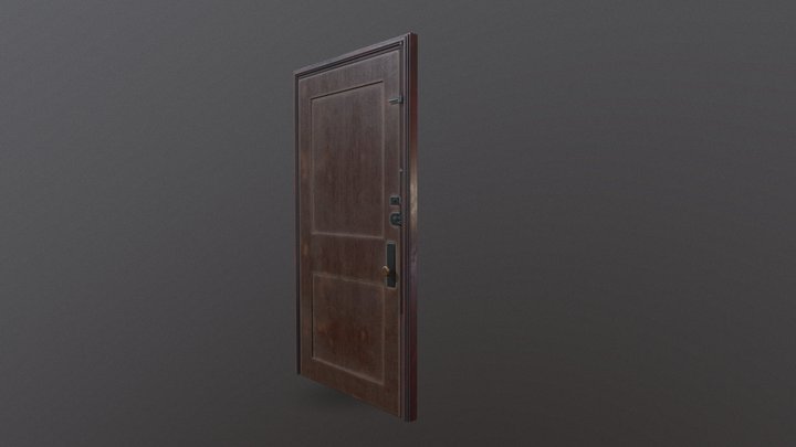 Door with lock 3D Model