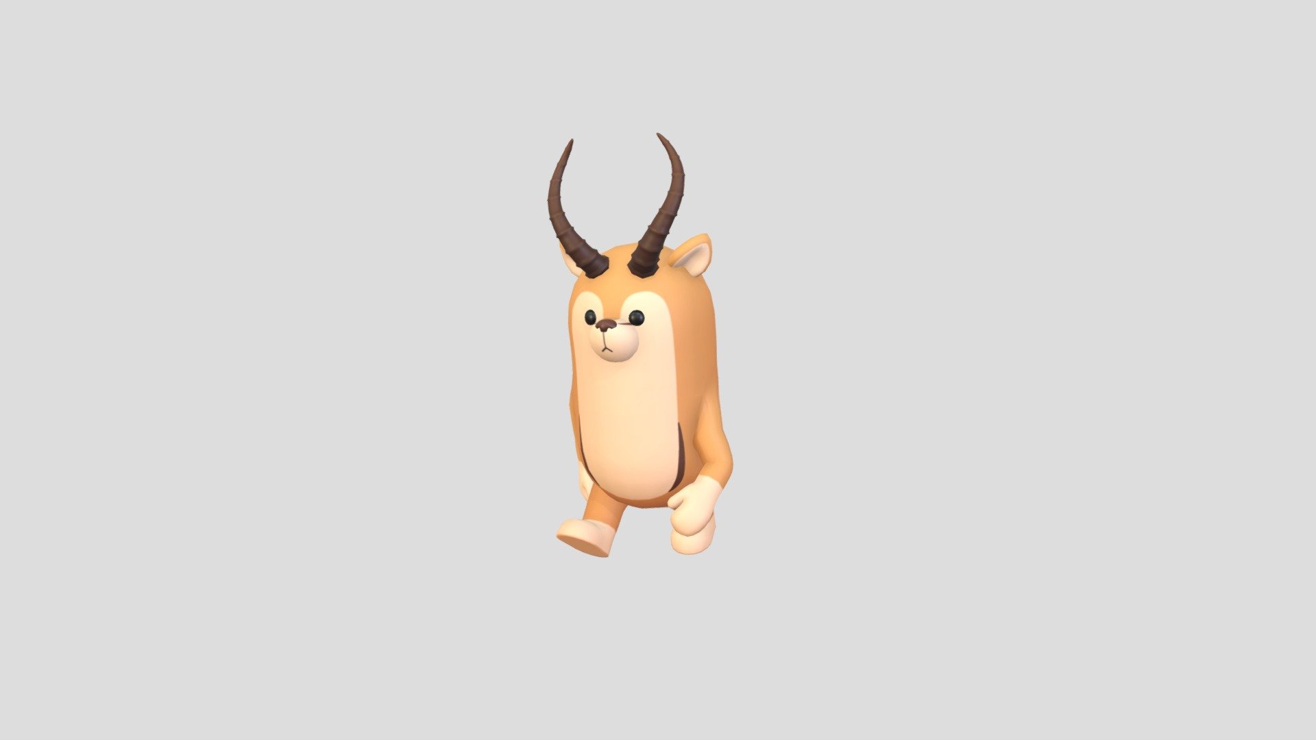 Rigged Antelope Character — Sketchfab embed 3D viewer