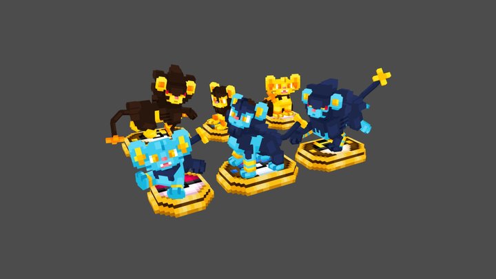Pokemon No.403,404,405 3D Model