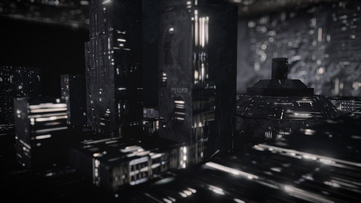 Dystopian City 3D Model