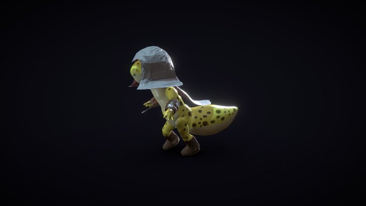 Getzio the Gecko Assassin 3D Model