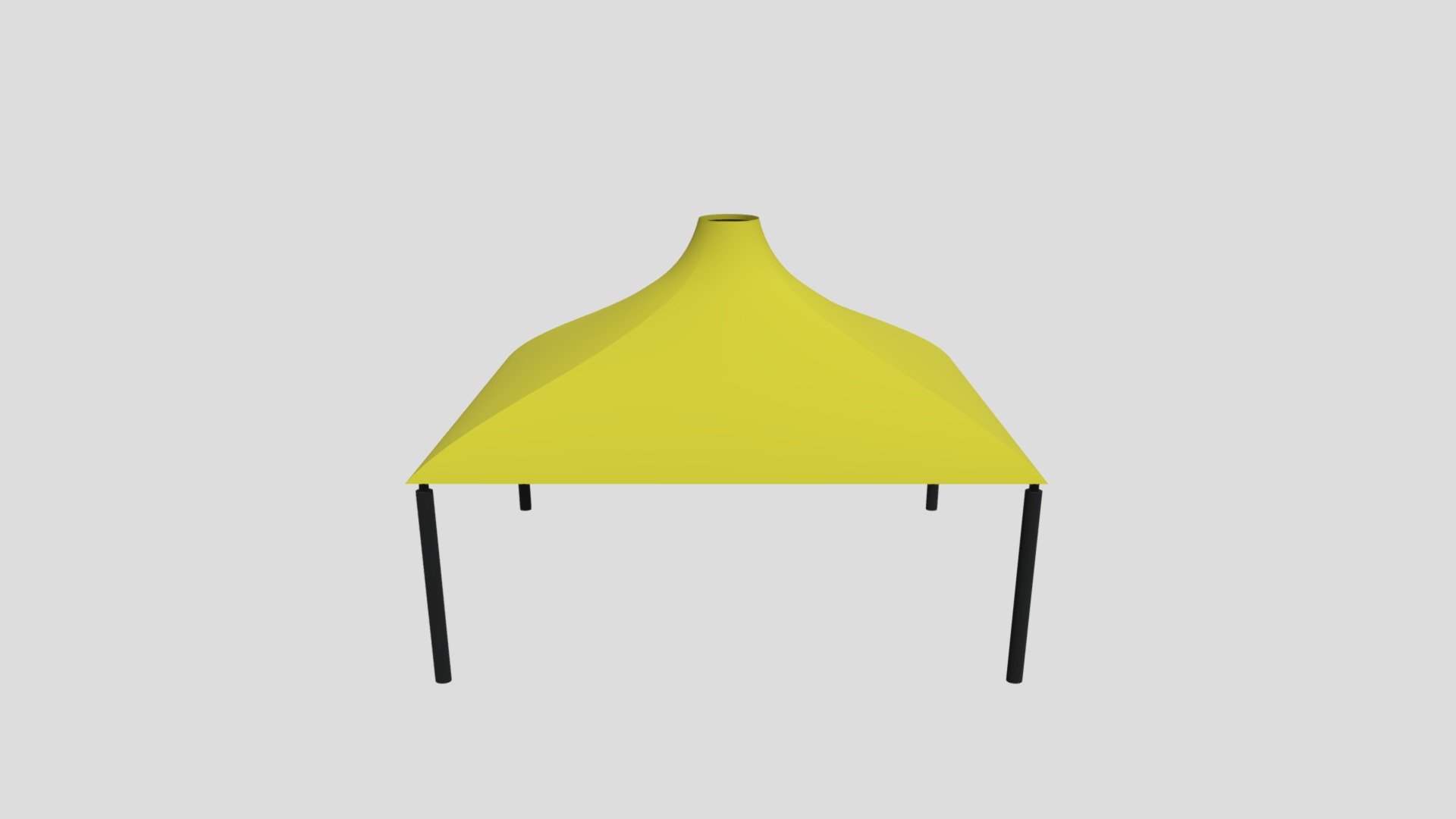 4 Post Conic Design 3D model by Shade Sails Houston