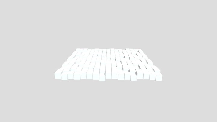 Cube Grid Array 3D Model