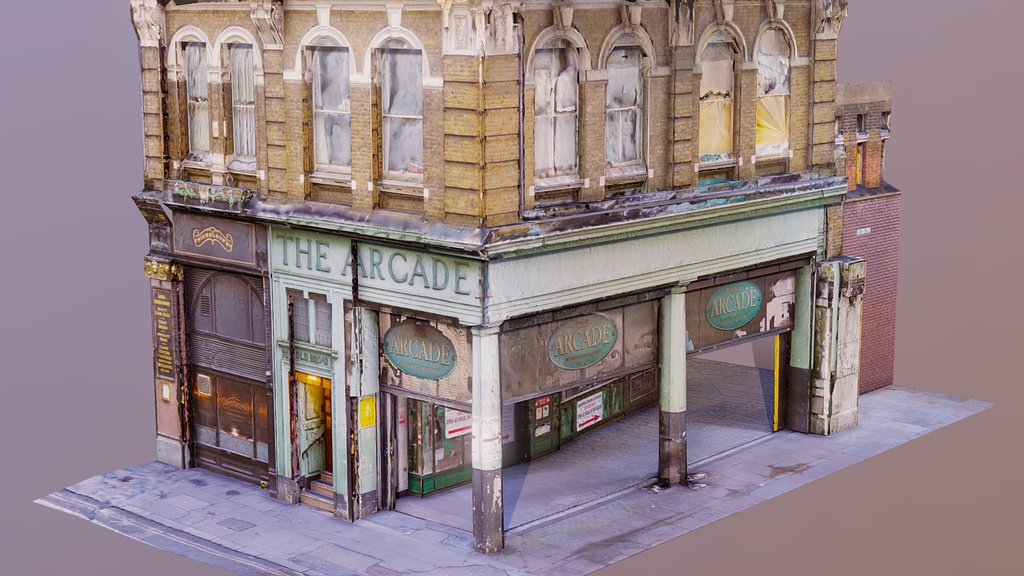 Low Poly "Old Broad Street Arcade Entrance"