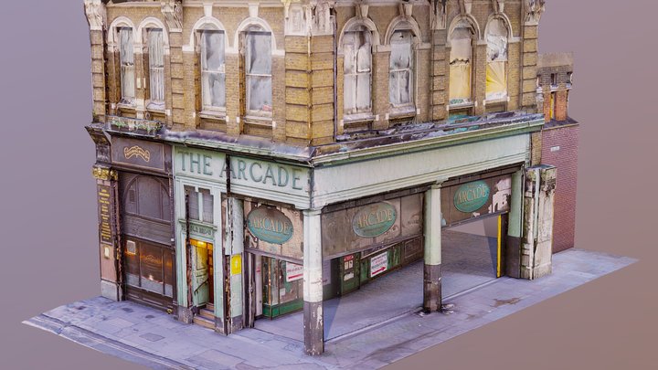 Low Poly "Old Broad Street Arcade Entrance"