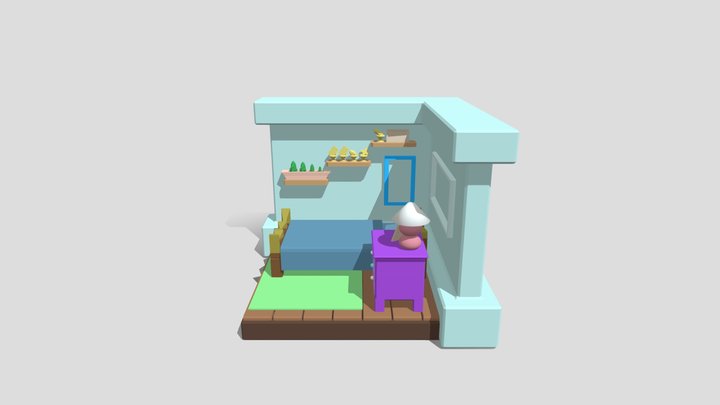 Isometric Room 3D Model
