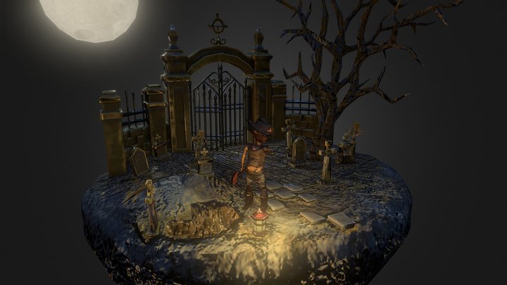 Graverobber In a Graveyard 3D Model
