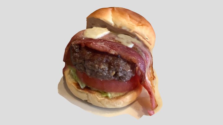 ベーコンバーガー Bacon burger 3D Model