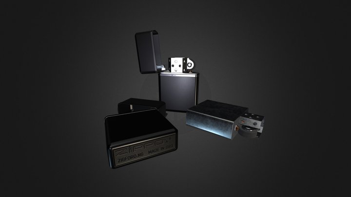 Zippo Lighter 3D Model