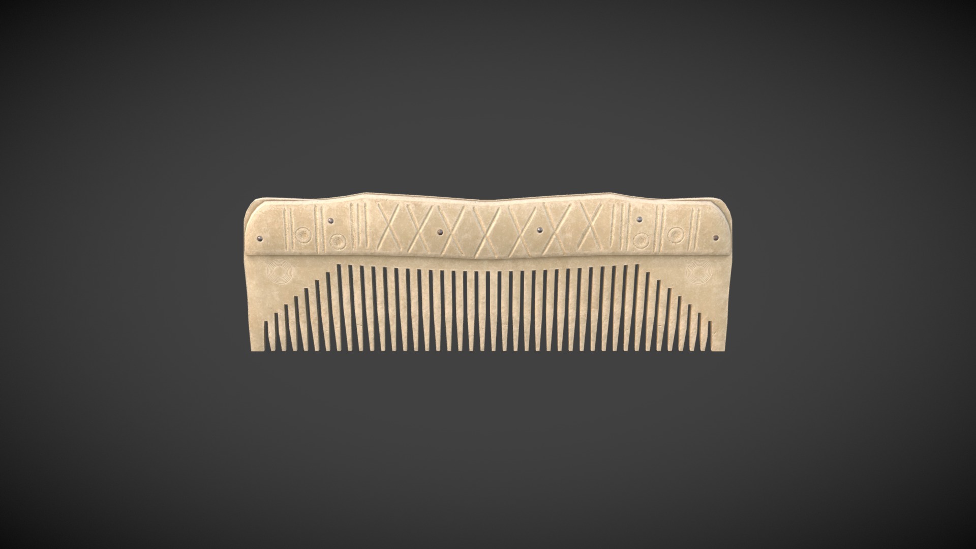 3D model Viking comb - This is a 3D model of the Viking comb. The 3D model is about a white rectangular object.