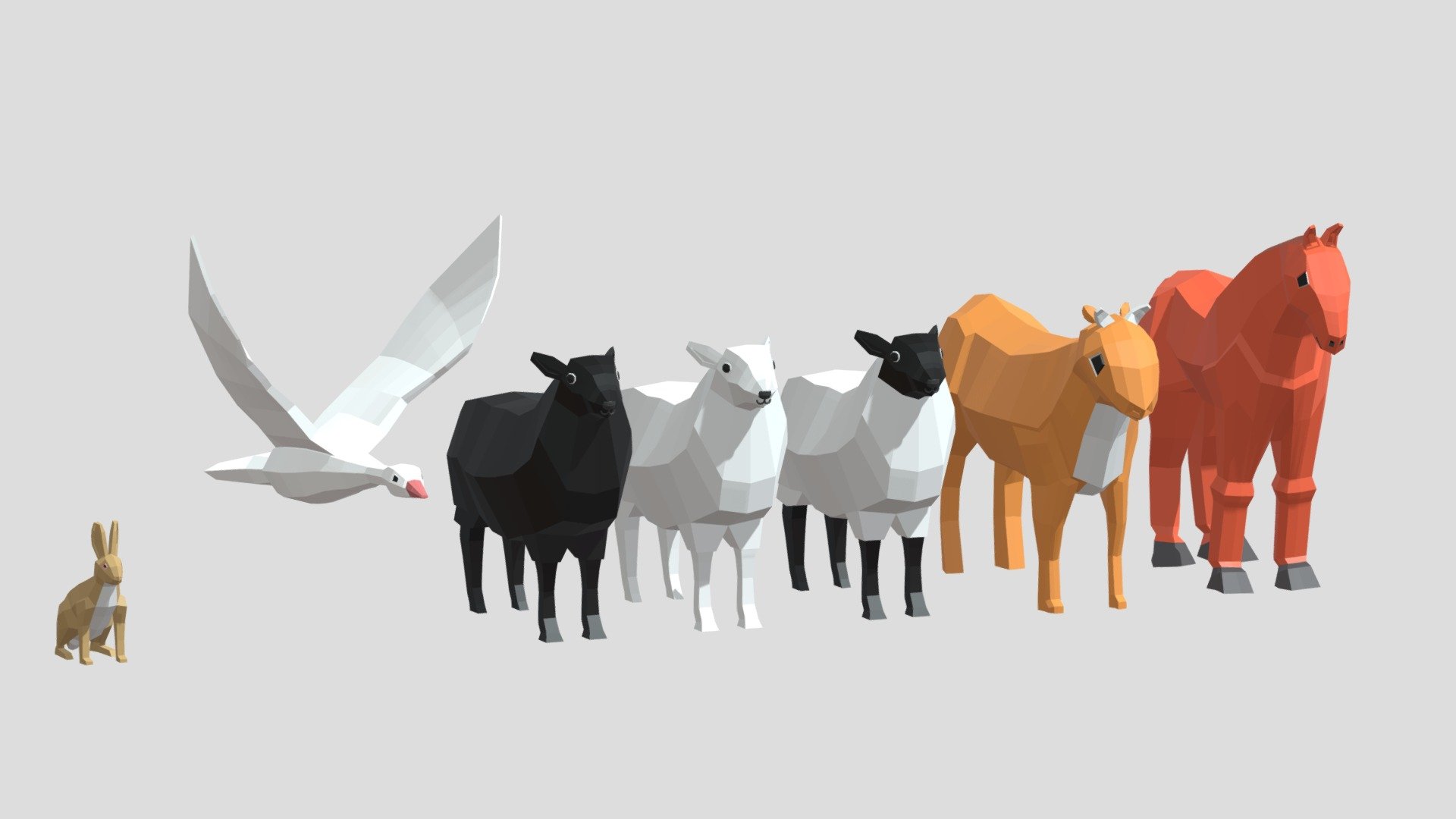 Cartoon LowPoly Animals Collection - Buy Royalty Free 3D model by ...