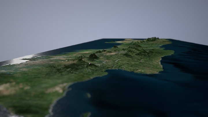 Java Island 3D Model