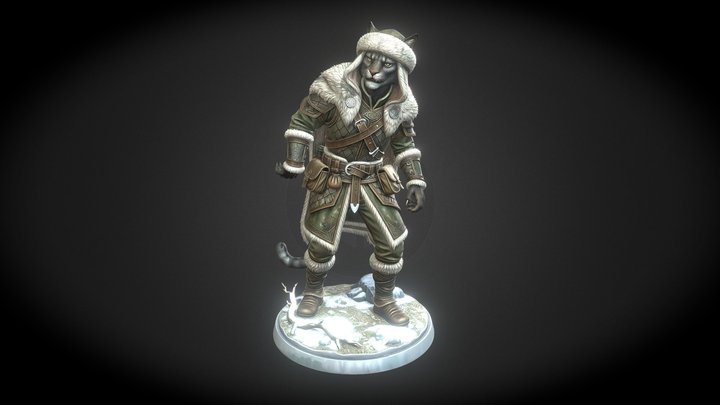 khajiit dnd miniature