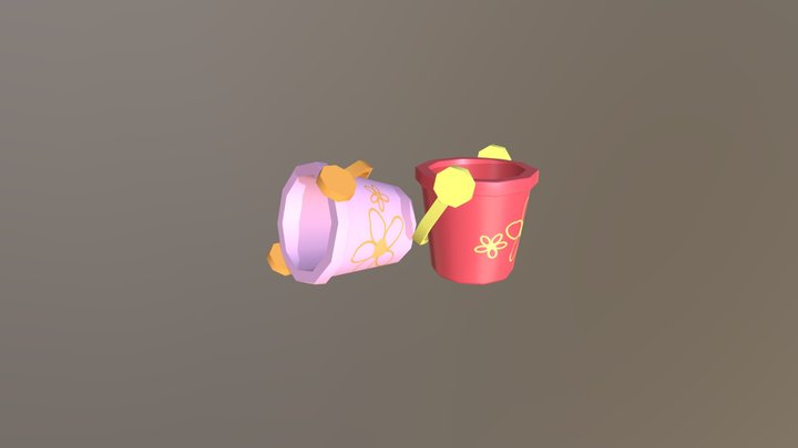 Beach Buckets 3D Model