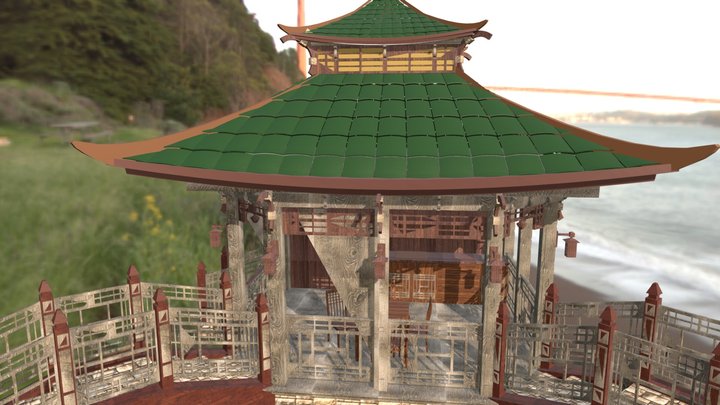 Chinese pavilion 3D Model