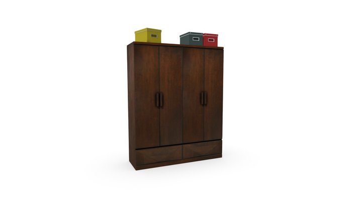 Wardrobe Brown 3D Model