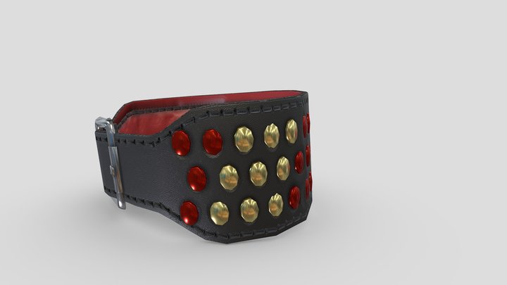 Game-Ready PBR Low Poly Leather Bracelet 3D Model