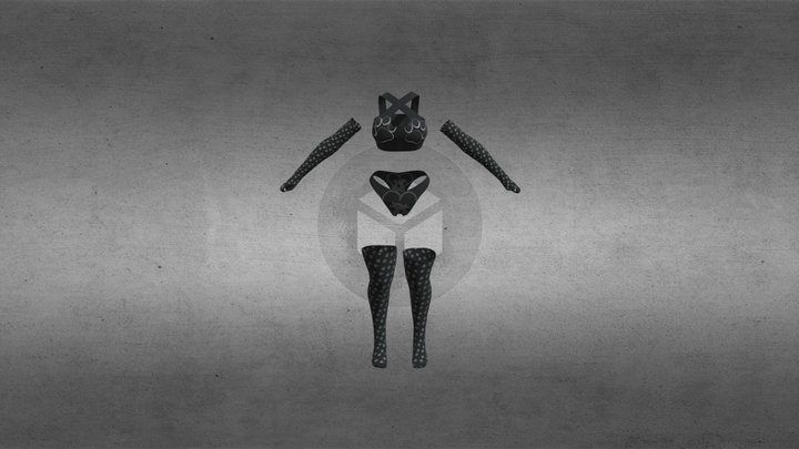 Kittens Dream Set 3D Model
