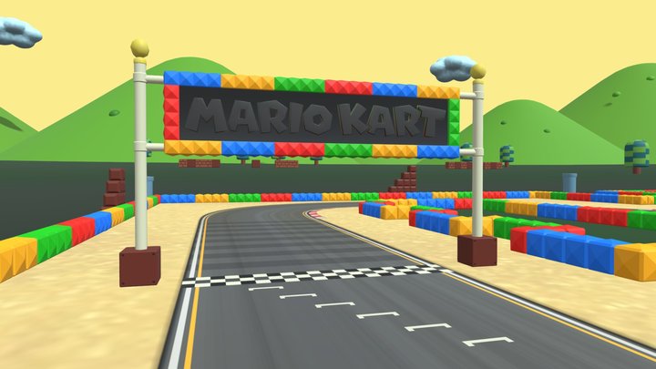 Mario Kart 8 Deluxe - SNES Mario Circuit 3 – Modello 3D gratuito STL