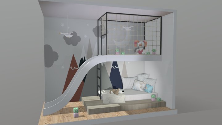 Kid Bedroom 3D Model