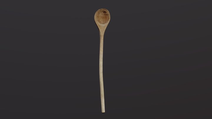 Old Wooden Spoon 3D Scan 3D Model