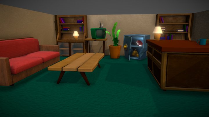 Stylized Office 3D Model
