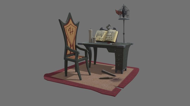 Vampire Hunter's Desk 3D Model