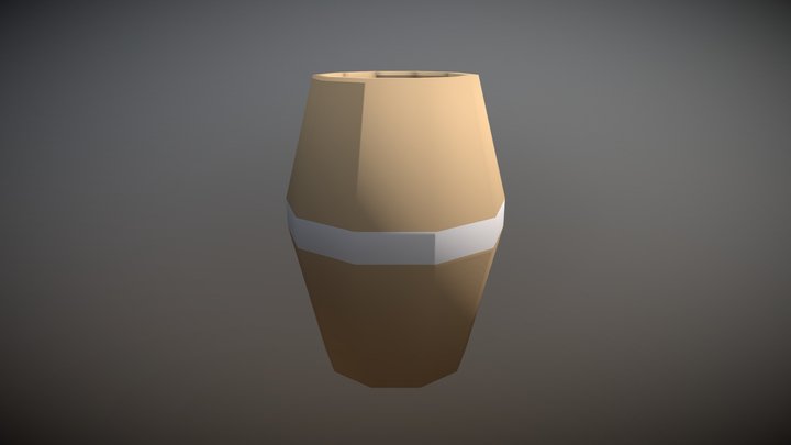 Wooden Barrel 3D Model