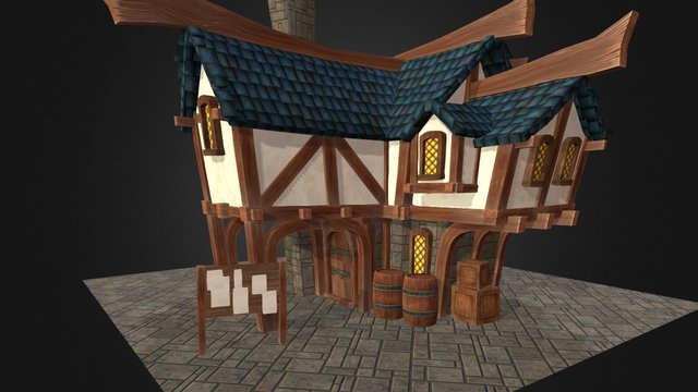 Stylised Building Wip 3D Model