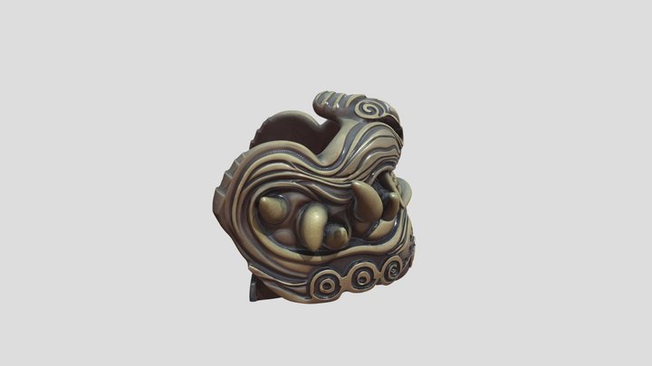Demon Mask by Tripo – Kostenloses 3D-Modell STL