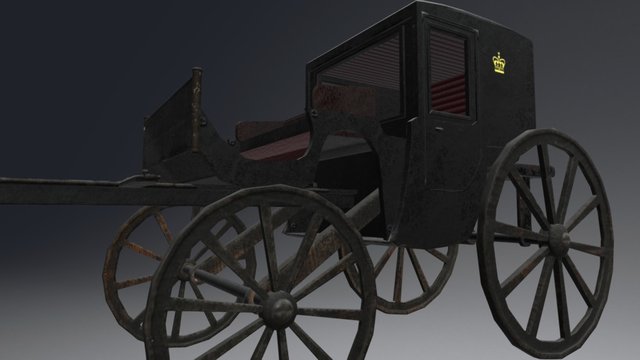 19th Century Carriage 3D Model