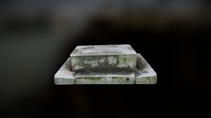Graveyard Stone (remeshed, iPad LiDAR scan) 3D Model