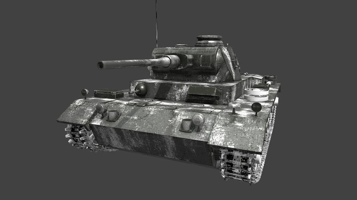 Panzer 3 Ausf J tank model 3D Model