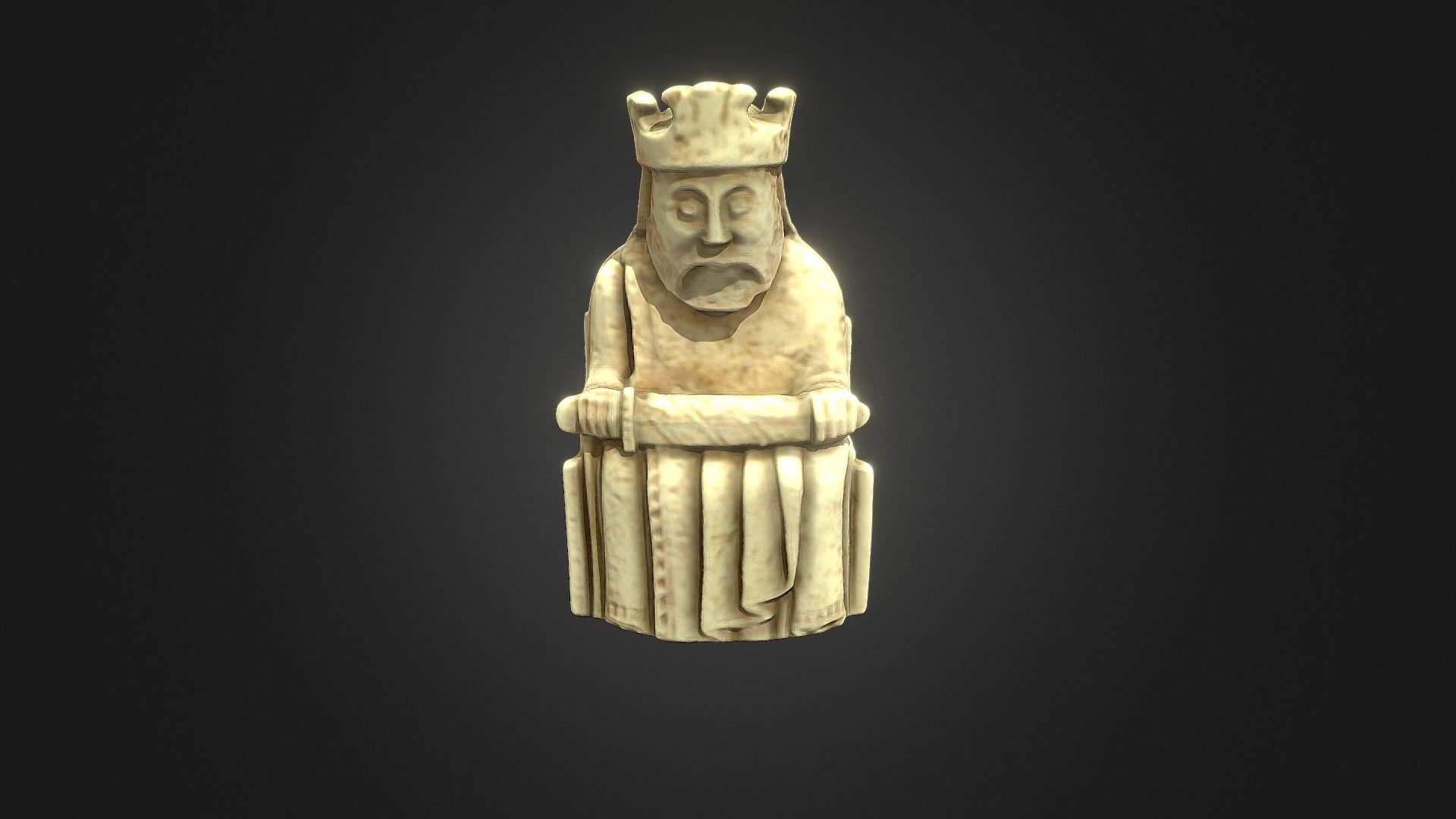 Lewis Chessmen King — Sketchfab embed 3D viewer