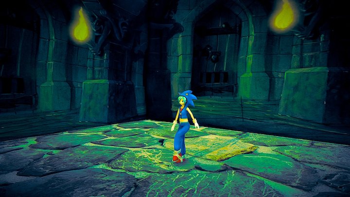 Character with Environment 3D Model