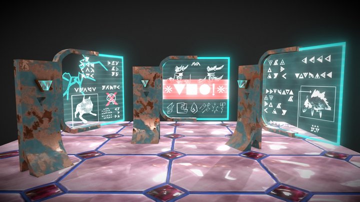 Room with screen 3D Model