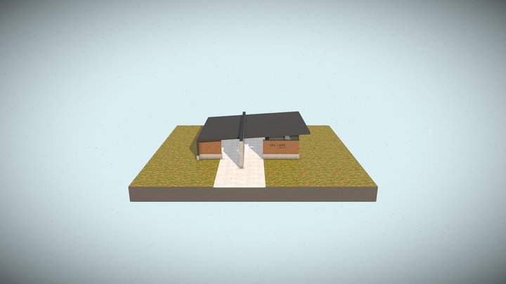 Open air Gender Neutral restroom.shower 3D Model