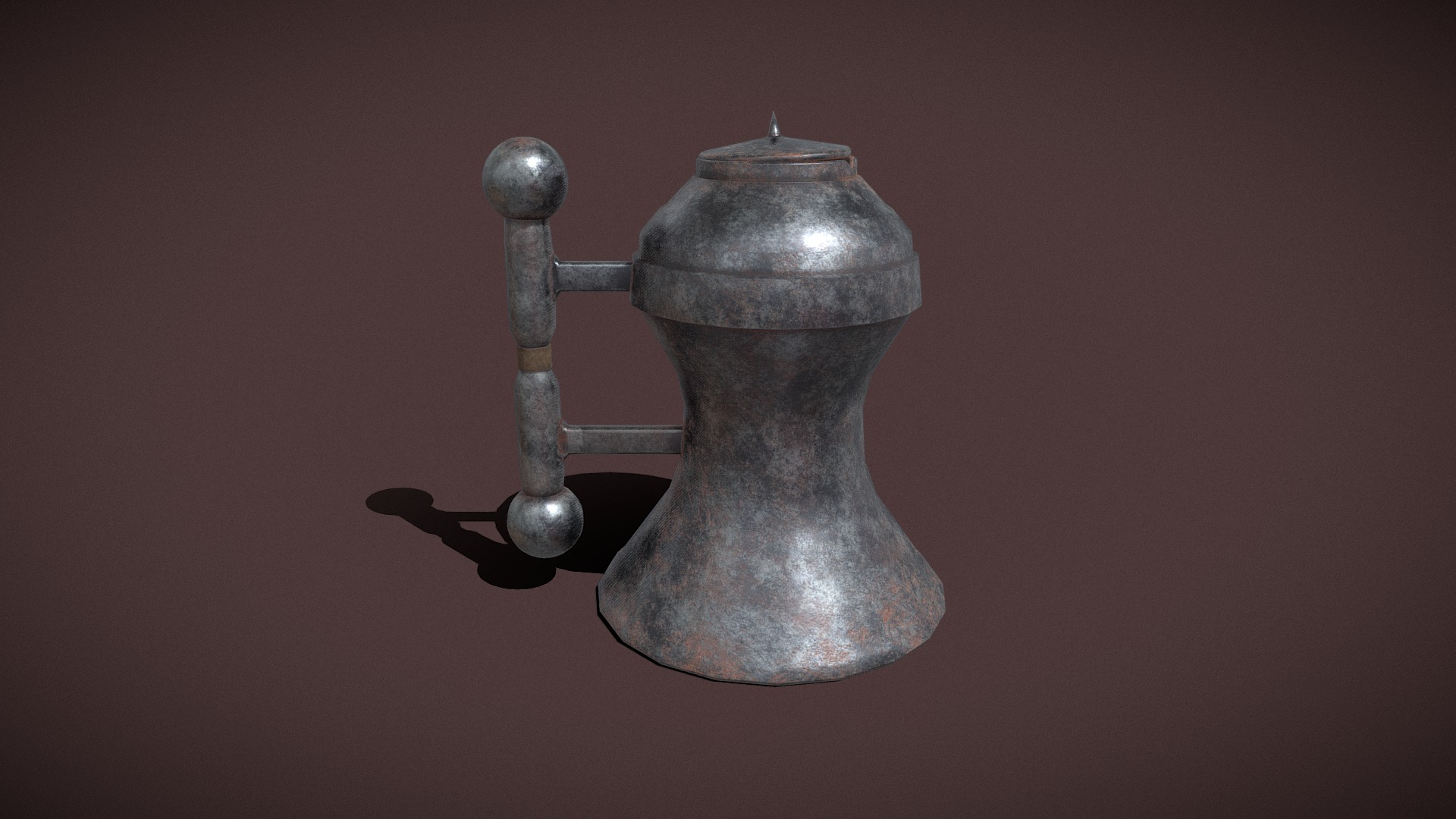 3D model Tavern Kettle - This is a 3D model of the Tavern Kettle. The 3D model is about a light fixture with a metal rod.