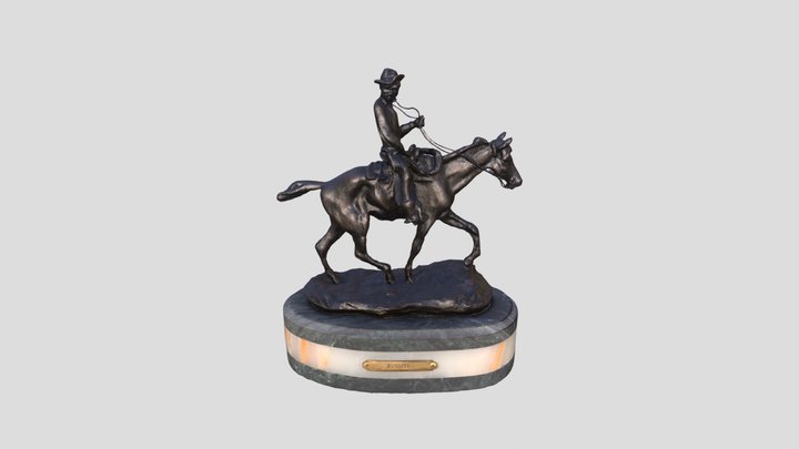 Will Rogers on Horseback by Charlie Russell 3D Model