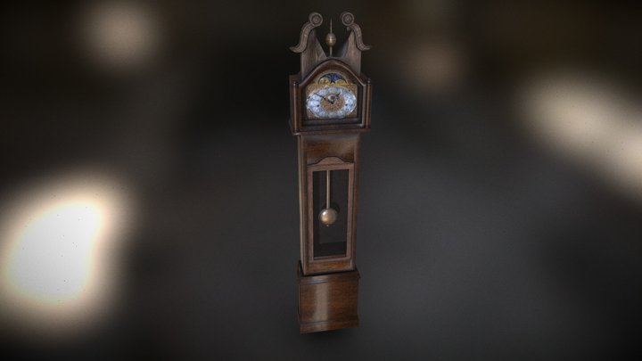 Grandfather Clock - S 3D Model